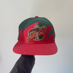Seattle Sonics Vintage Snapback hat Mitchell & Ness Hardwood Classic